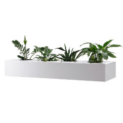GO Perforated Sliding Door Cupboard Planter Box in white