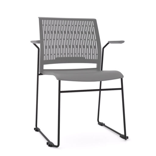 Stax Grey Chair with Armrests