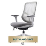 Chic Mesh Office Chair in white and grey with bulk buy offer