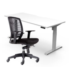Hartley Office chair with all white standing desk