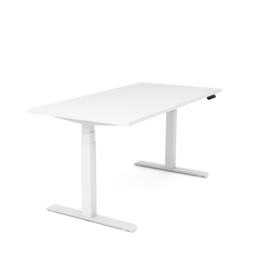 AgileMotion Electric Standing Desk white top White Frame