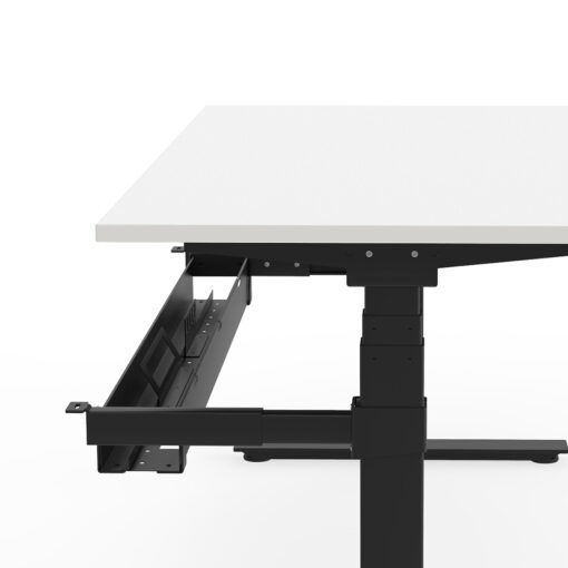 Agile cable tray for single sided desk black