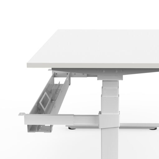 Agile cable tray for single sided desk white
