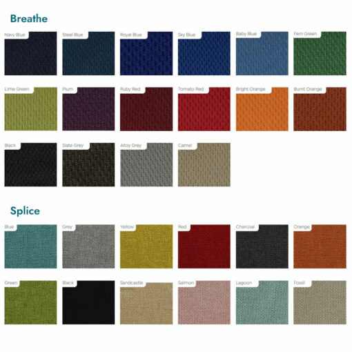 Breathe and Splice Fabric Colour Swatches