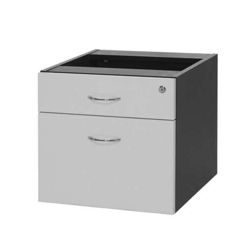 Logan fixed pedestal drawers white