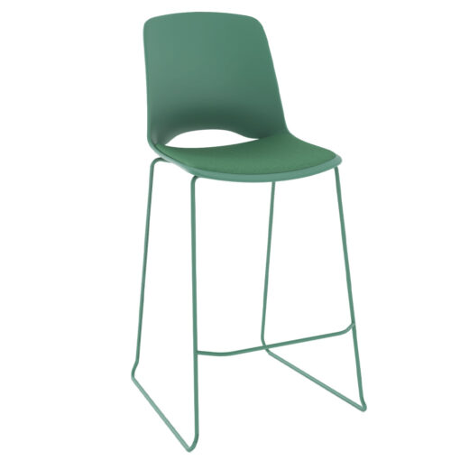 Vista Rise Stool with Seatpad Green