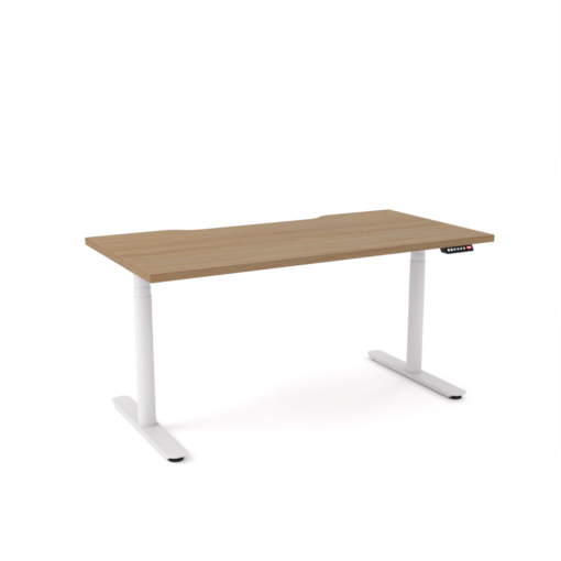 AgileMotion Round Standing Desk Classic Oak