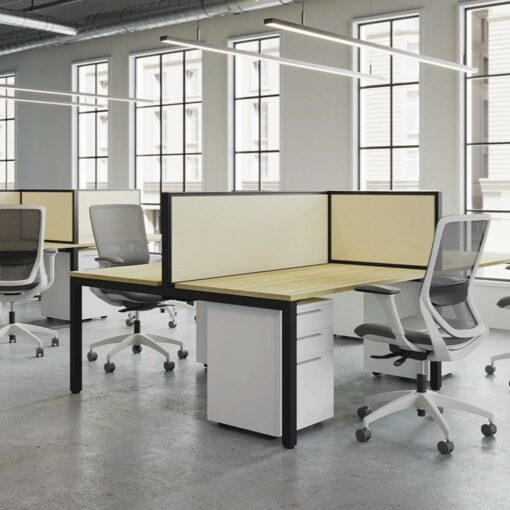 Engage office chairs in white in a commercial office space