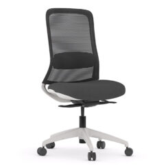 Flow Task Chair White and Grey