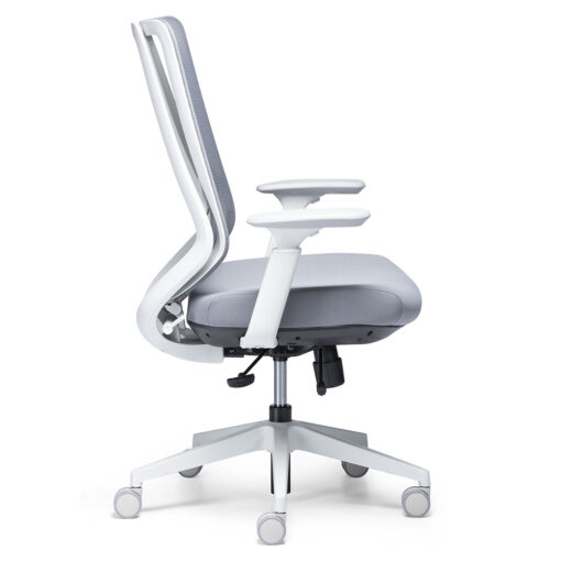 Voka Mesh Chair White Grey with arms