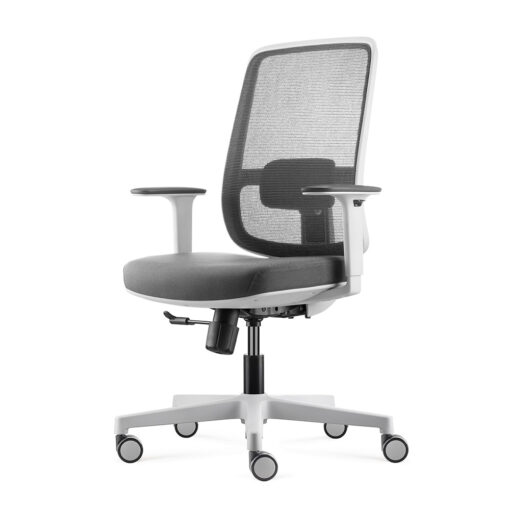 Lotto Mesh Office Chair White Grey