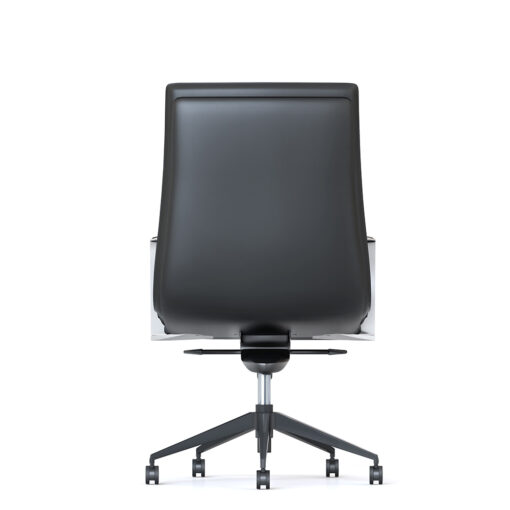 Mirage Medium Back Black Leather Meeting Chair