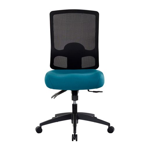 Buro Tidal Mesh Chair - Teal Seat With No Arms From Front