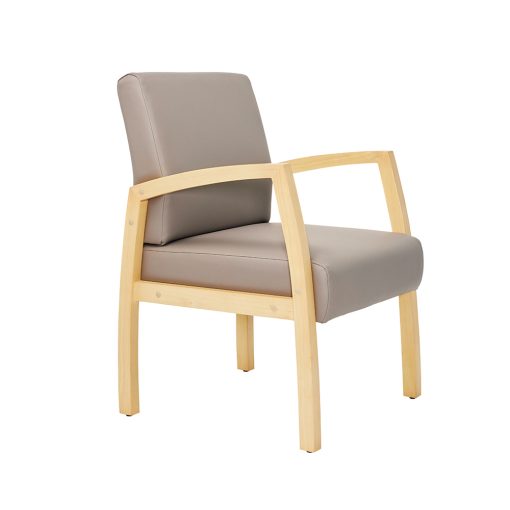 Buro Bella Guest Chair, Dillon PU Stratus fabric | Angled To Side From Front