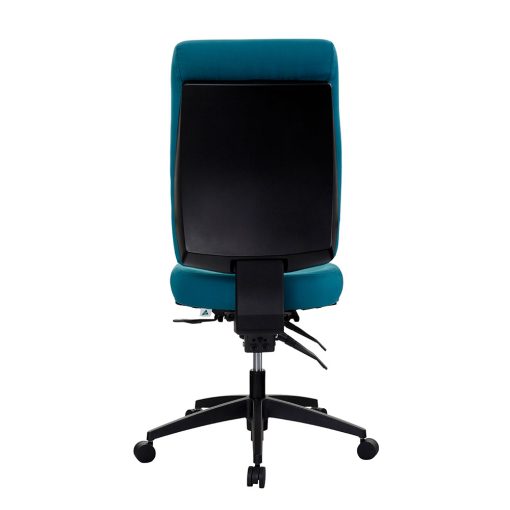 Buro Tidal High Back Chair Black - Teal From Back