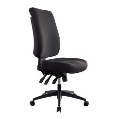 Buro Tidal High Back Chair Black - Black From Side