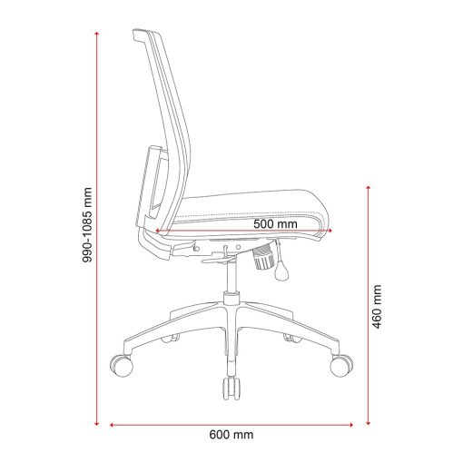 Buro Mantra Chair line drawing