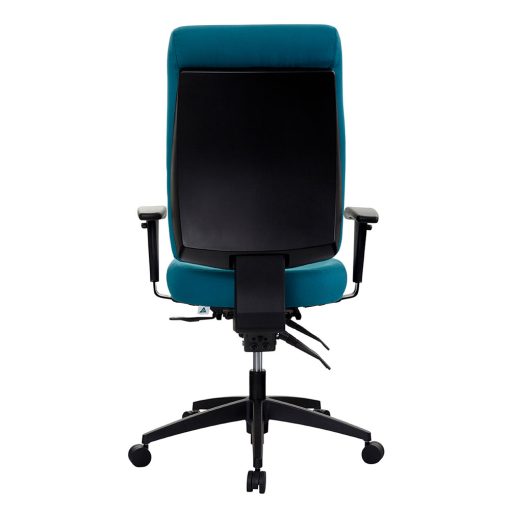 Buro Tidal High Back Chair - Teal With Arms From Back