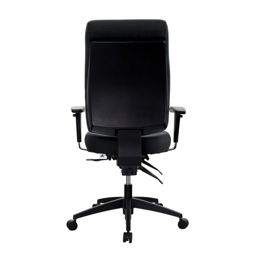 Buro Tidal High Back Chair - Black With Arms From Back