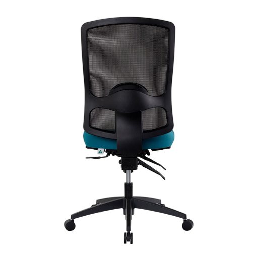 Buro Tidal Mesh Chair - Teal Seat With No Arms From Back