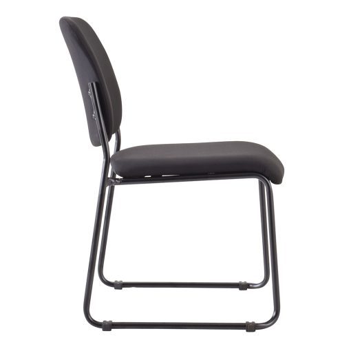 Buro Mario Sled Chair, Black Frame | From Side