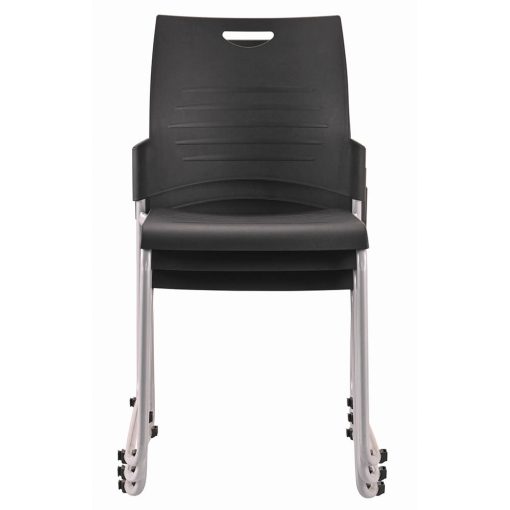 Buro Pronto Sled Chair | Stacked | From Front
