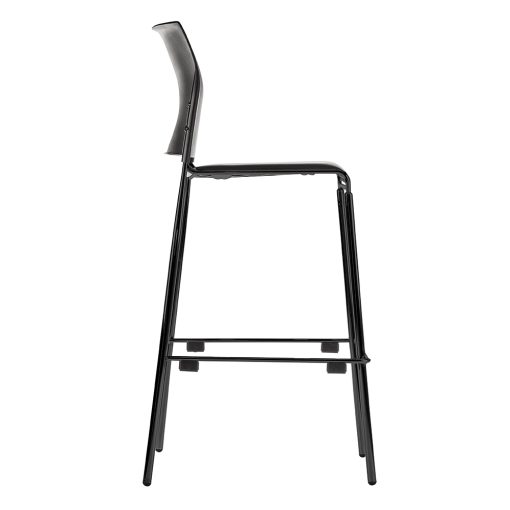Buro Maxim Barstool, 4 legs, Black Frame | From Side