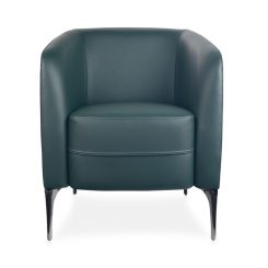 Liso Lounge Chair, Forest Green, 1 Seater | From Front