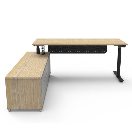 Halo+ EXECUTIVE WORKSTATION Black Oak