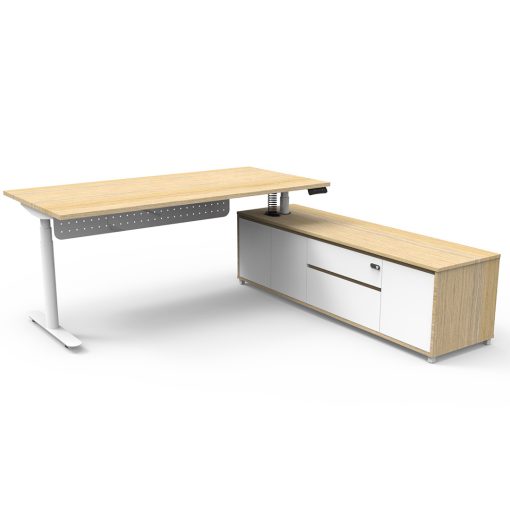 Halo+ EXECUTIVE WORKSTATION White Oak