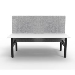 Halo static work station with eco privacy panel and without cable tray