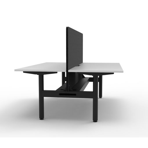 Halo static work station with eco privacy panel and with cable tray