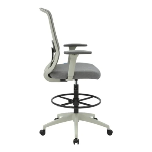 Buro Elan Drafting Chair Grey From Side