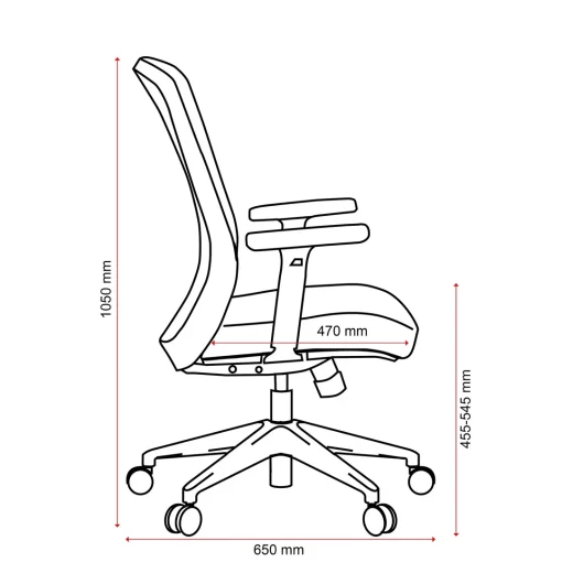 Mondo Gene Office Chair Dimensions From Side