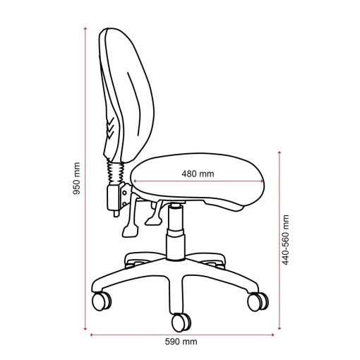 Mondo Java High Back Chair Dimensions From Side