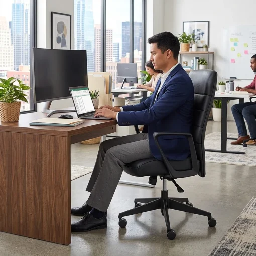 Mondo Plato Chair In-Situ Man At Desk
