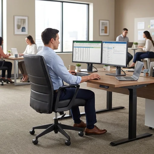Mondo Plato Chair In-Situ With SIt Stand Desk