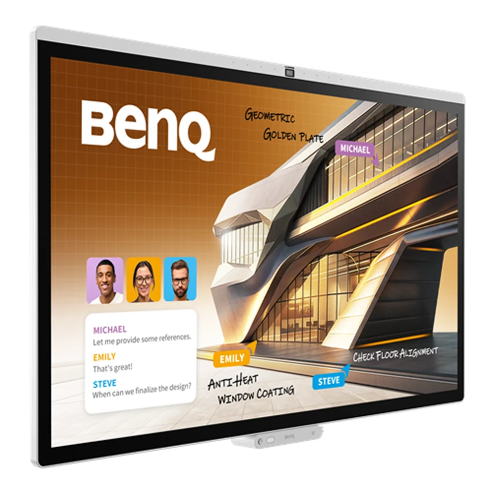 Benq BQCP5505 Interactive Panel Angled To Front From Left Side