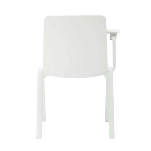 Academy stacking chair white with tablet arm attached