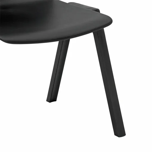 Academy stacking chair black from front angled to legs