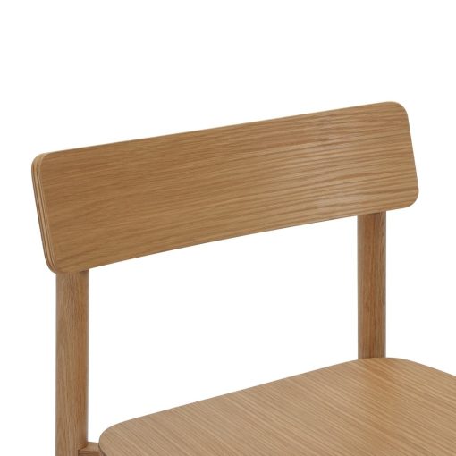 Arlo Timber Chair Angled To Close Up Of Back Rest From Front