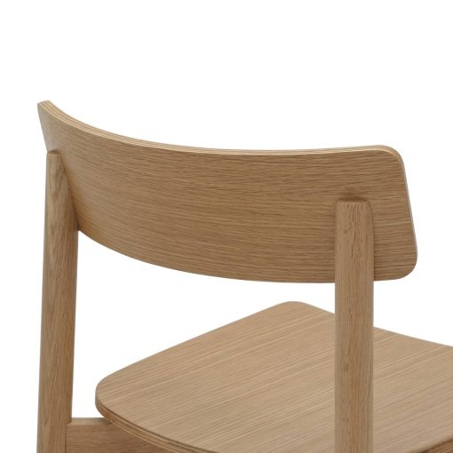 Arlo Timber Chair Angled To Close Up Of Back Rest From Back