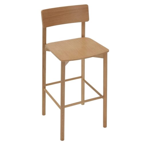 Arlo Timber High Stool Angled To Front From Right Side From Above