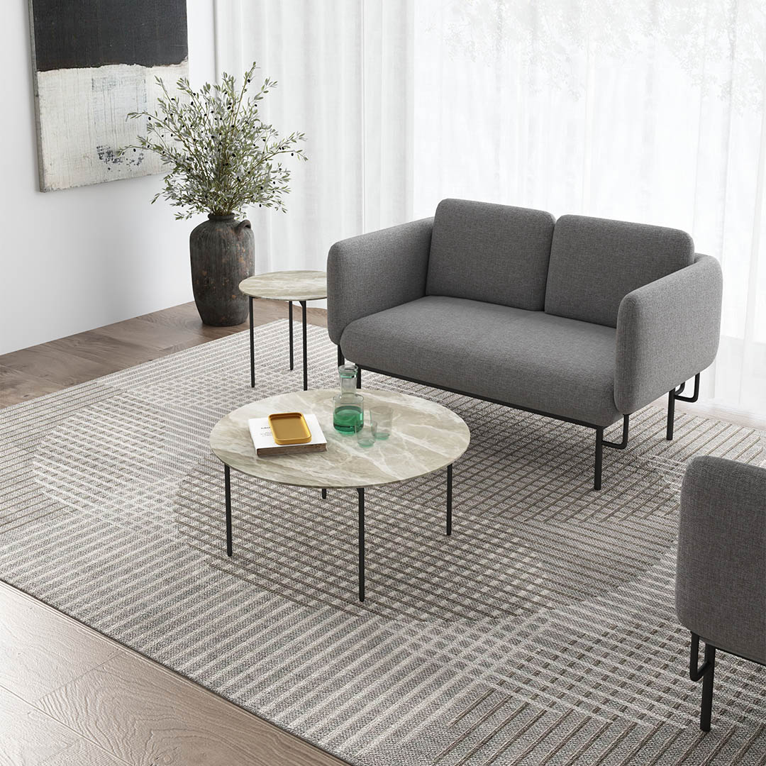Capri Two Seater Lounge Angled To Right In-Situ