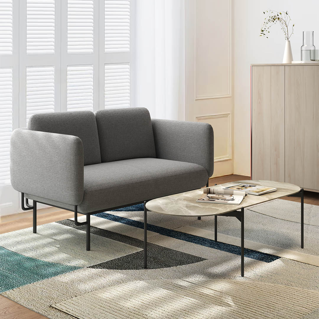 Capri Two Seater Lounge Angled To Left In-Situ
