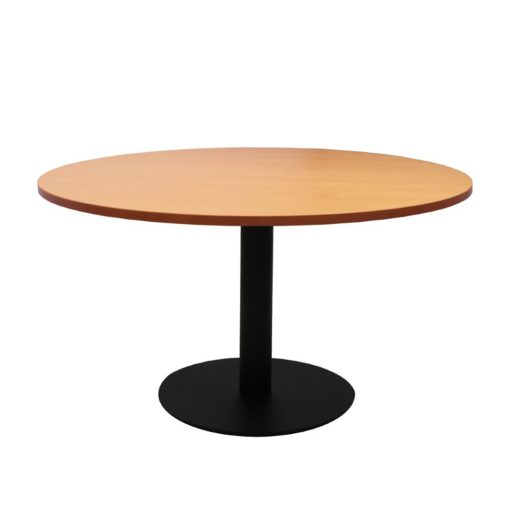 Estilo round coffee table with disc base beech top black base 900mm DIA product image