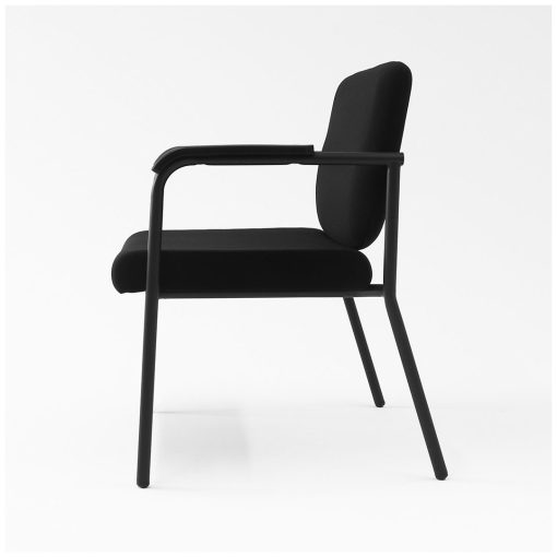 Endura Max Bariatric Chair Black Fabric With Arms Angled To Side