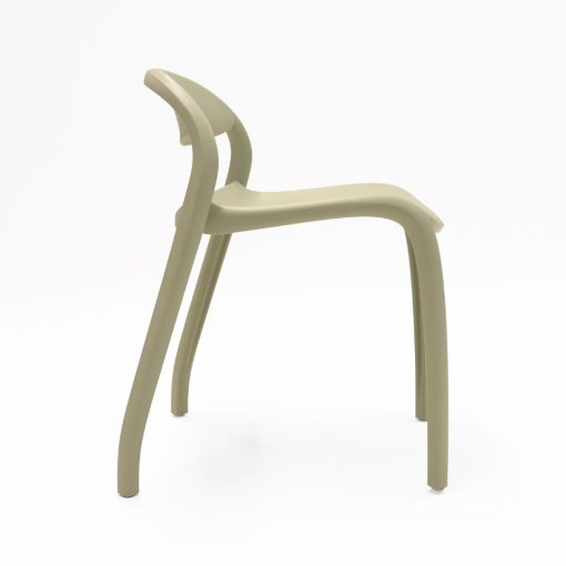Flexi Junior Stacking Chair Green Angled To Side