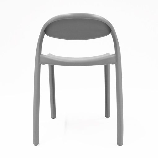 Flexi Junior Stacking Chair Grey Angled To Back
