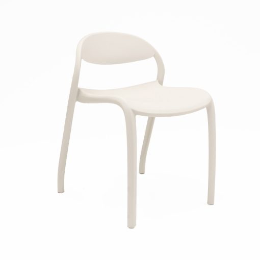 Flexi Junior Stacking Chair Grey Angled To Right Side From front